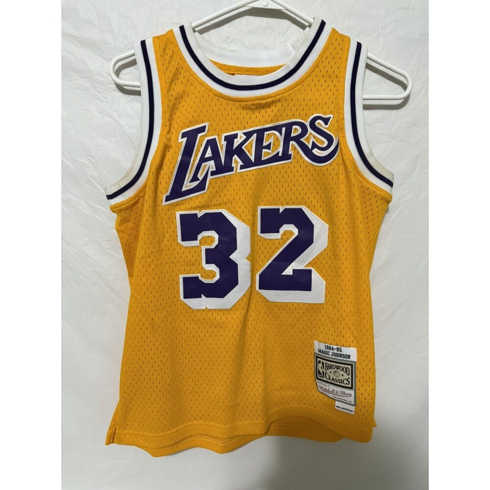 Mens Mitchell & Ness NBA Swingman Jersey LA Lakers 1984 Magic Johnson